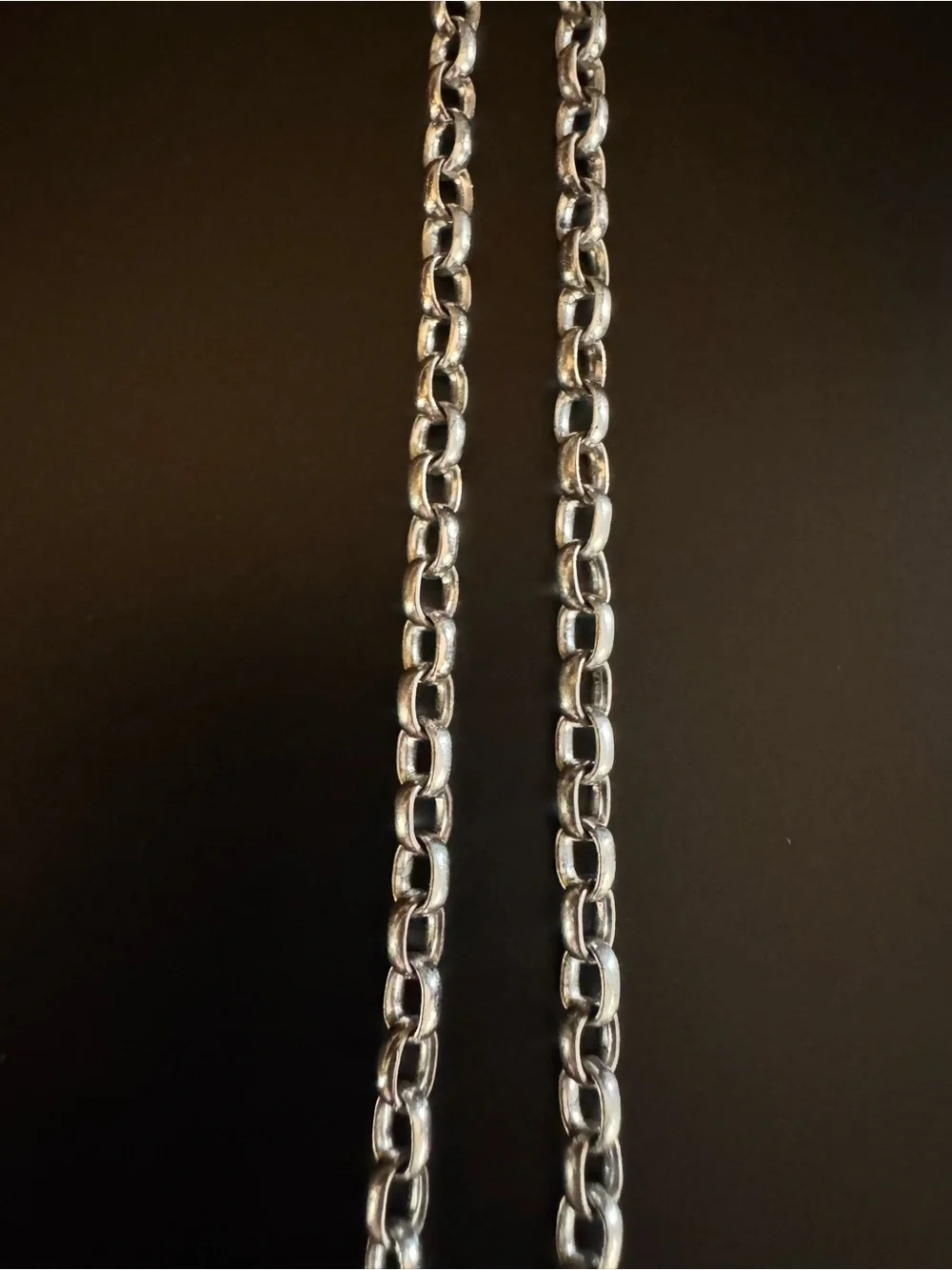 Vintage Sterling Silver 30” Rolo Link Necklace Chain - 16.3 grams